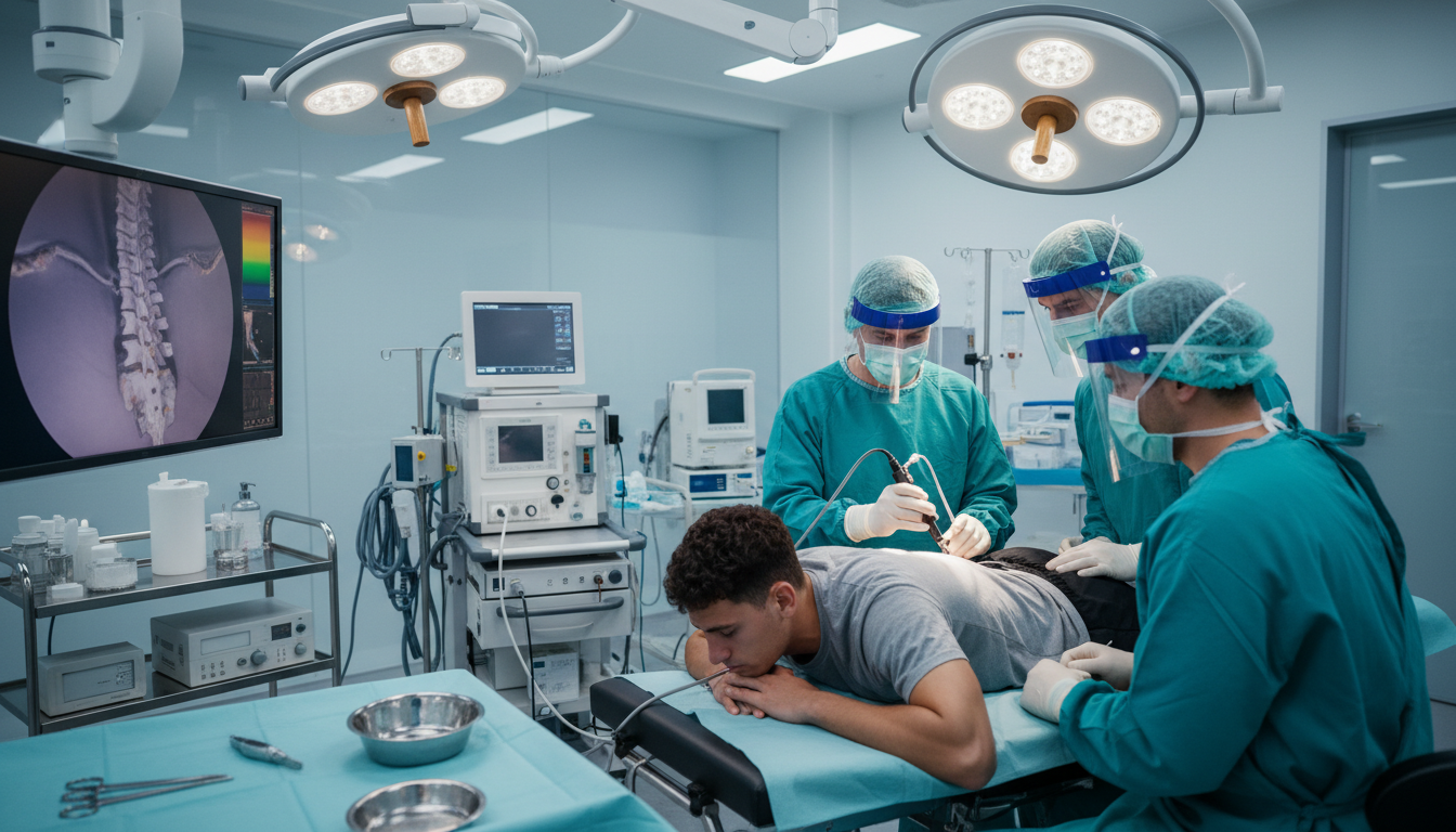 endoscopia de coluna para atletas com retorno rápido ao esporte