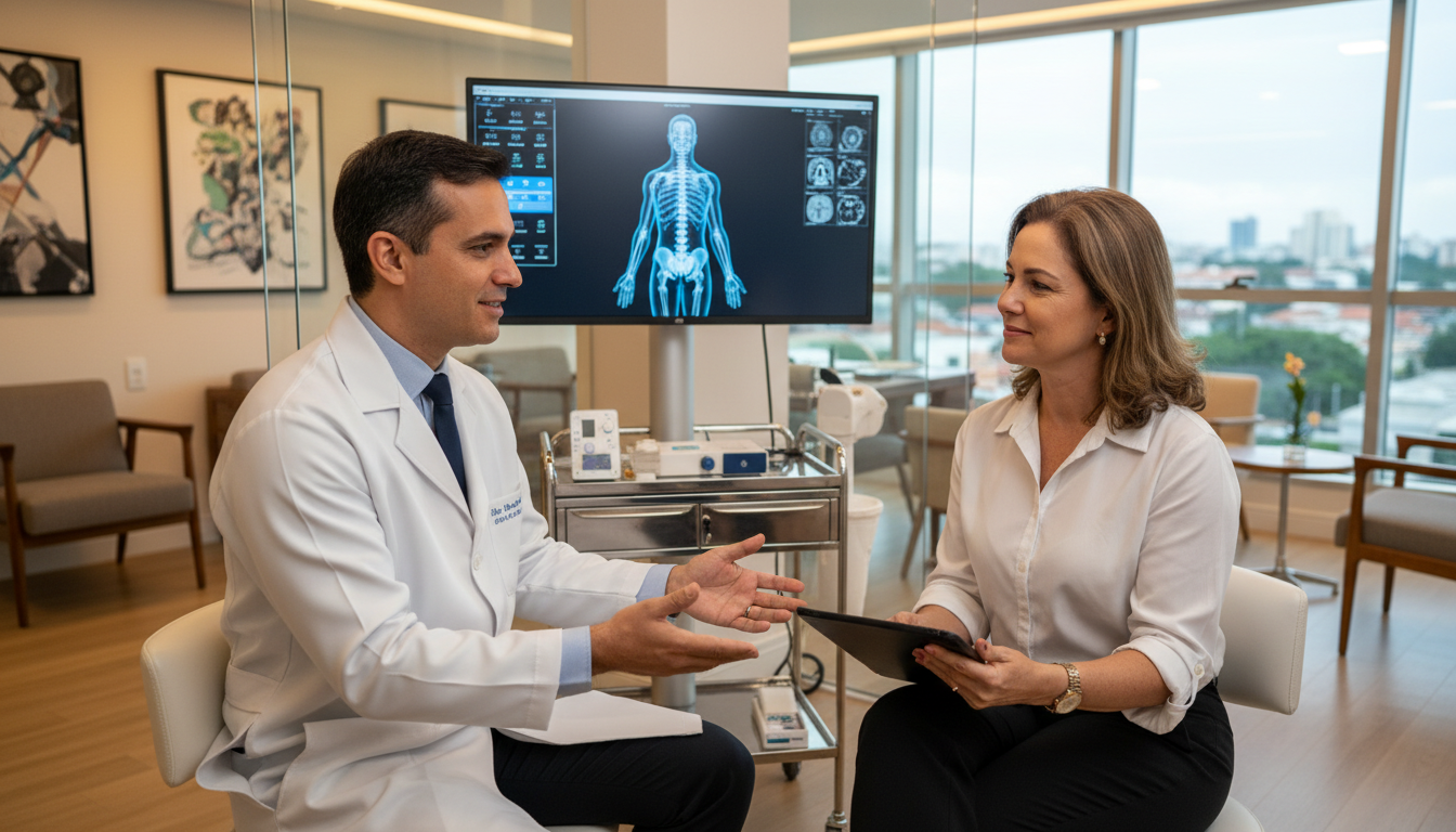neurocirurgião especialista em coluna vertebral atendendo paciente em Belém Pará