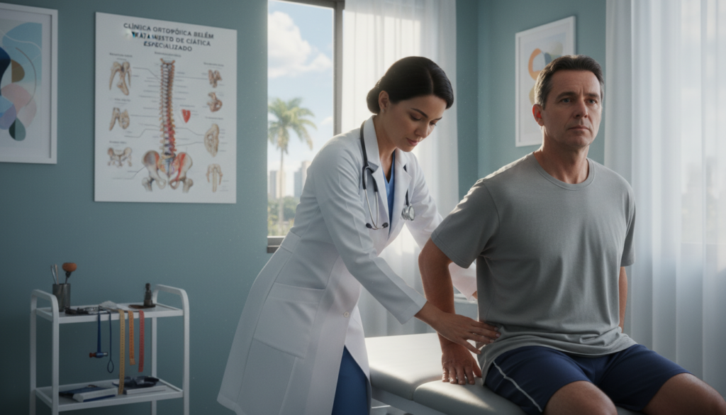 ortopedista especialista em ciática Belém realizando avaliação