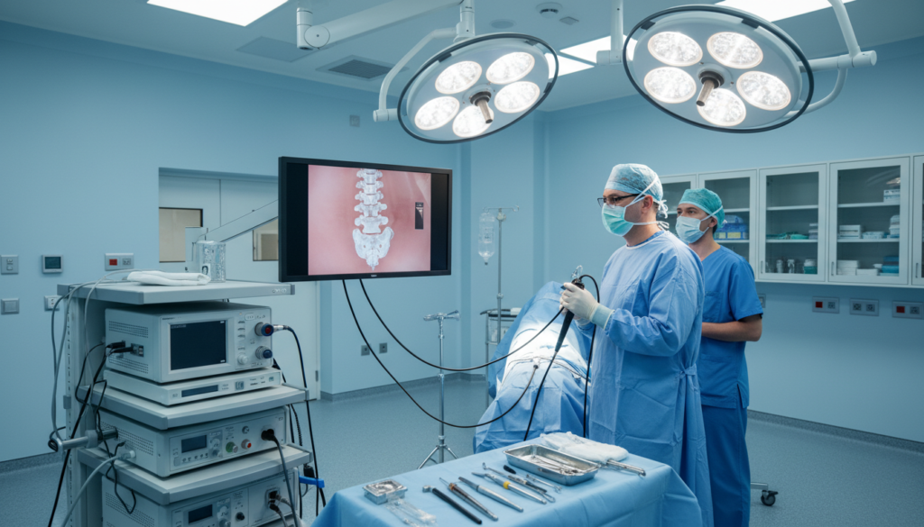 segurança do procedimento endoscopia de coluna