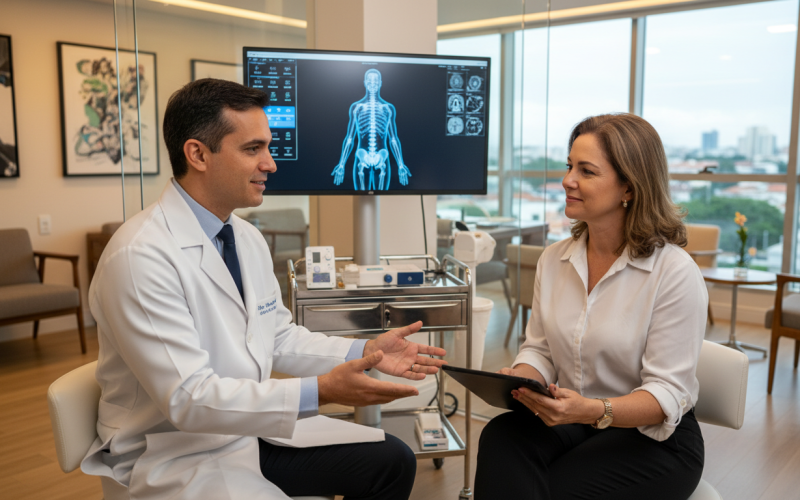 neurocirurgião especialista em coluna vertebral atendendo paciente em Belém Pará